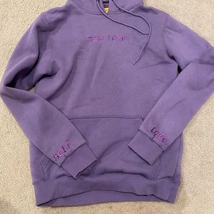 Self love purple hoodie